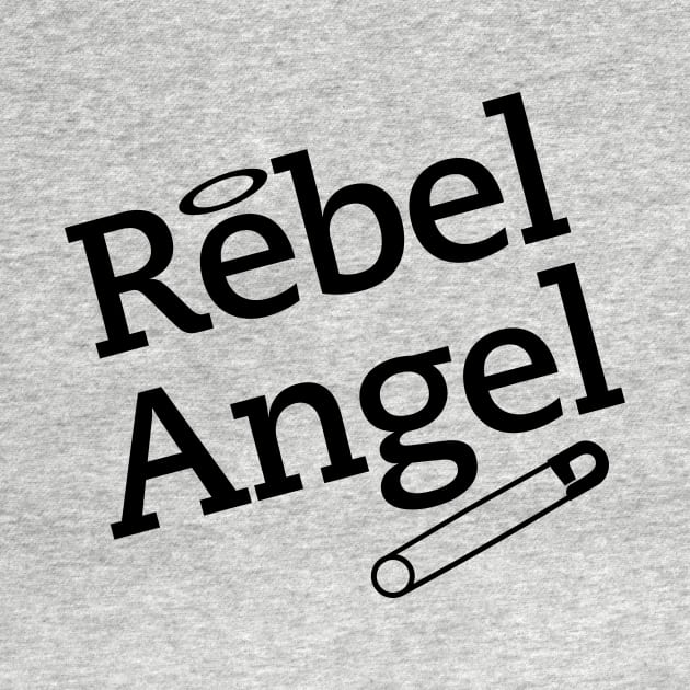 Rebel Angel Safety Pin Rebel Black by Screaming_Martyr